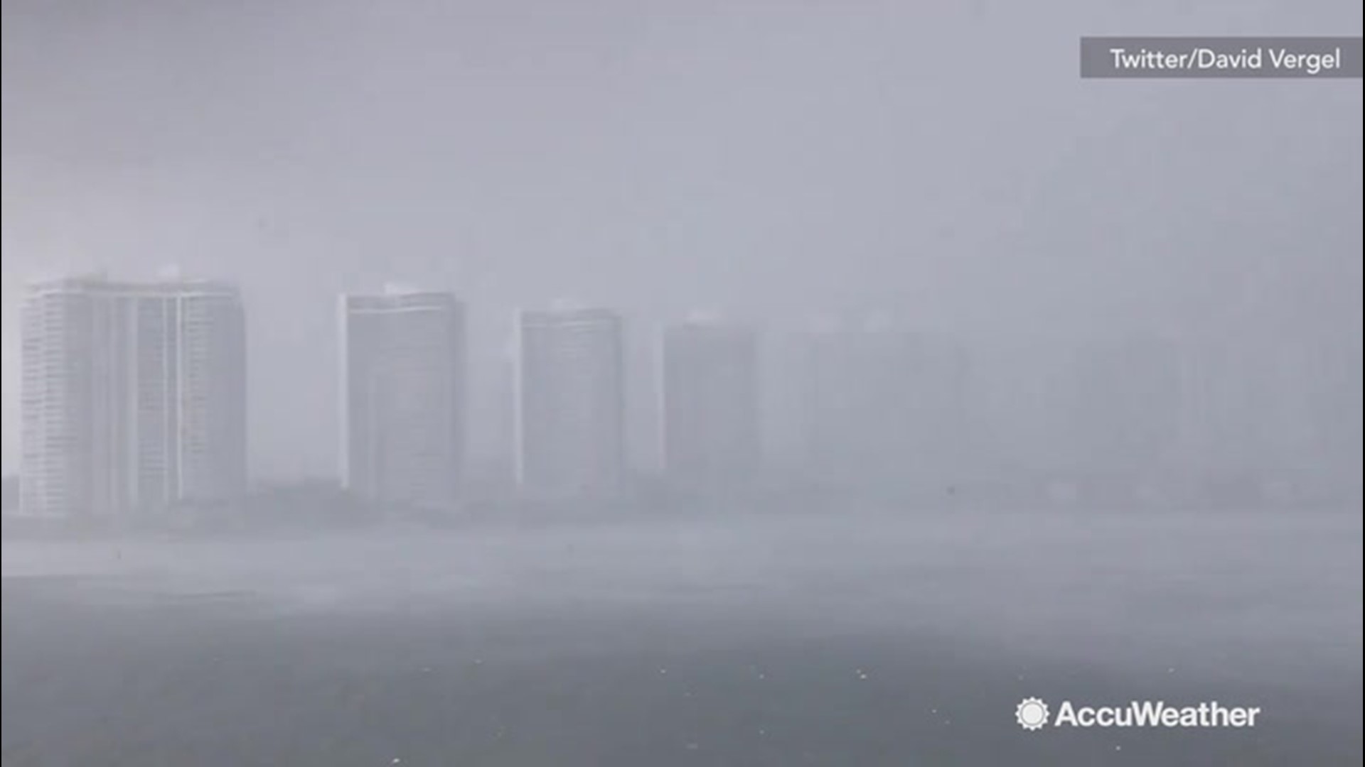 Aventura, Florida was covered by a storm that rolled into the city on June 24. The powerful storm took less than a minute to completely cover the city, striking it fiercely with lightning