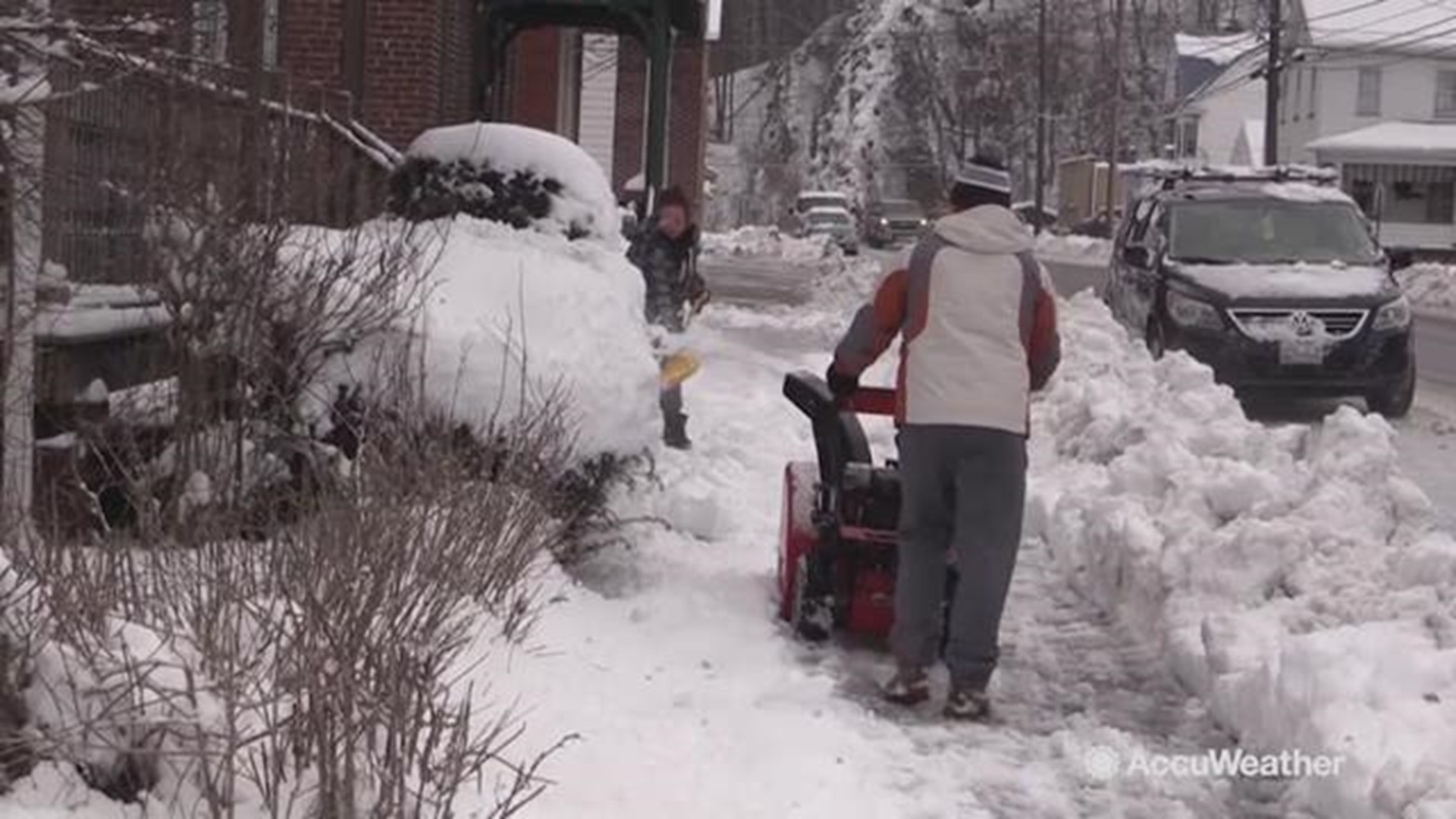 It's cleanup time in Tyrone, Pennsylvania after a winter storm left the community buried in snow.