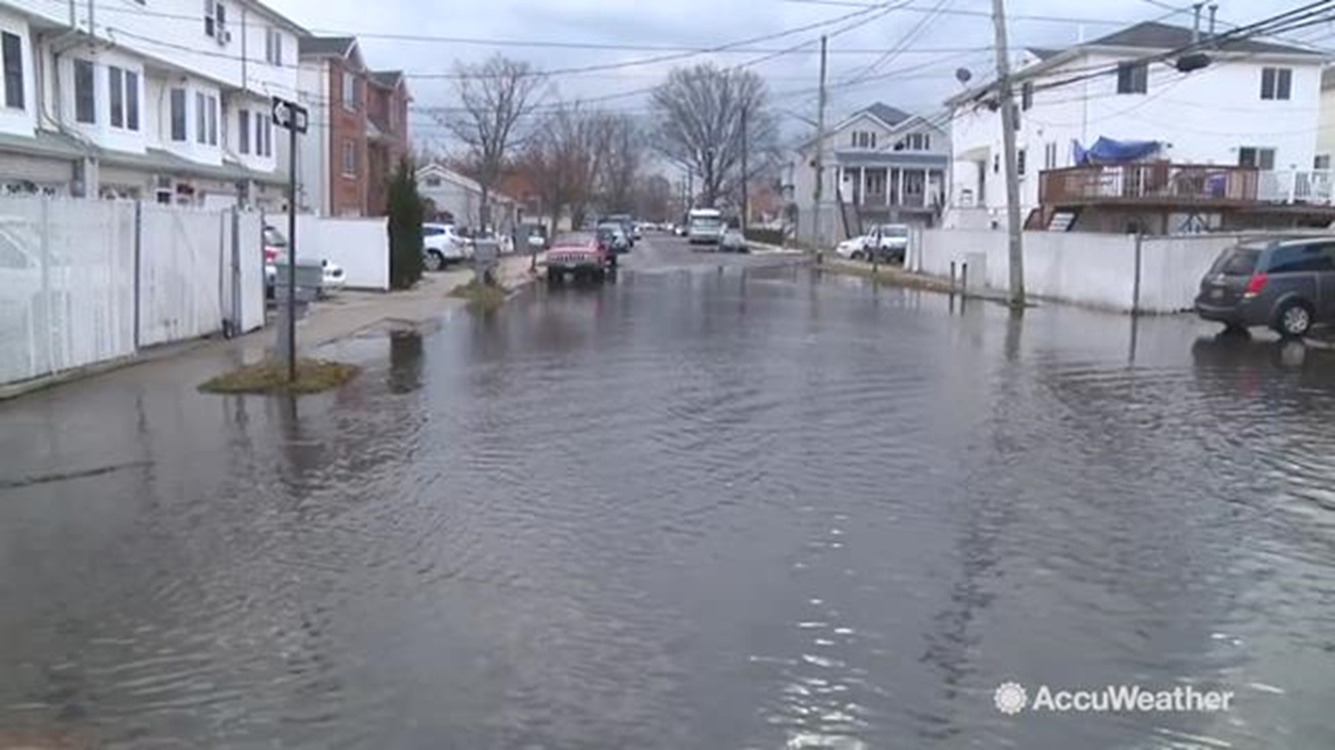 AccuWeather Reporter Dexter Henry visits Midland Beach, New York after heavy weekend rainfall created major street flooding in an area where residents are looking for some relief.