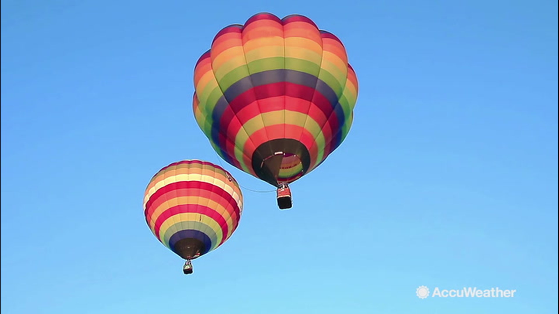Ever wonder why you only see hot air balloons after sunrise or before sunset? That's because hot air balloons are dependent on weather and the sun.
