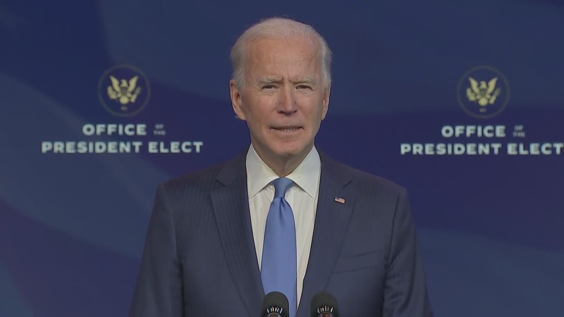 Arguing that “there is no political influence” in the COVID-19 vaccine, Biden stressed the scientific research that has “led us to this point.”