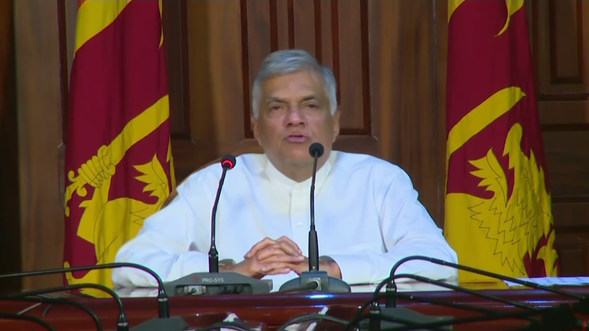 Prime Minister Ranil Wicramasinghe says Sri Lanka will use all possible assistance from within the country 'and outside' to 'wipe out this menace once and for all', after eight deadly bomb blasts left over 200 people dead.