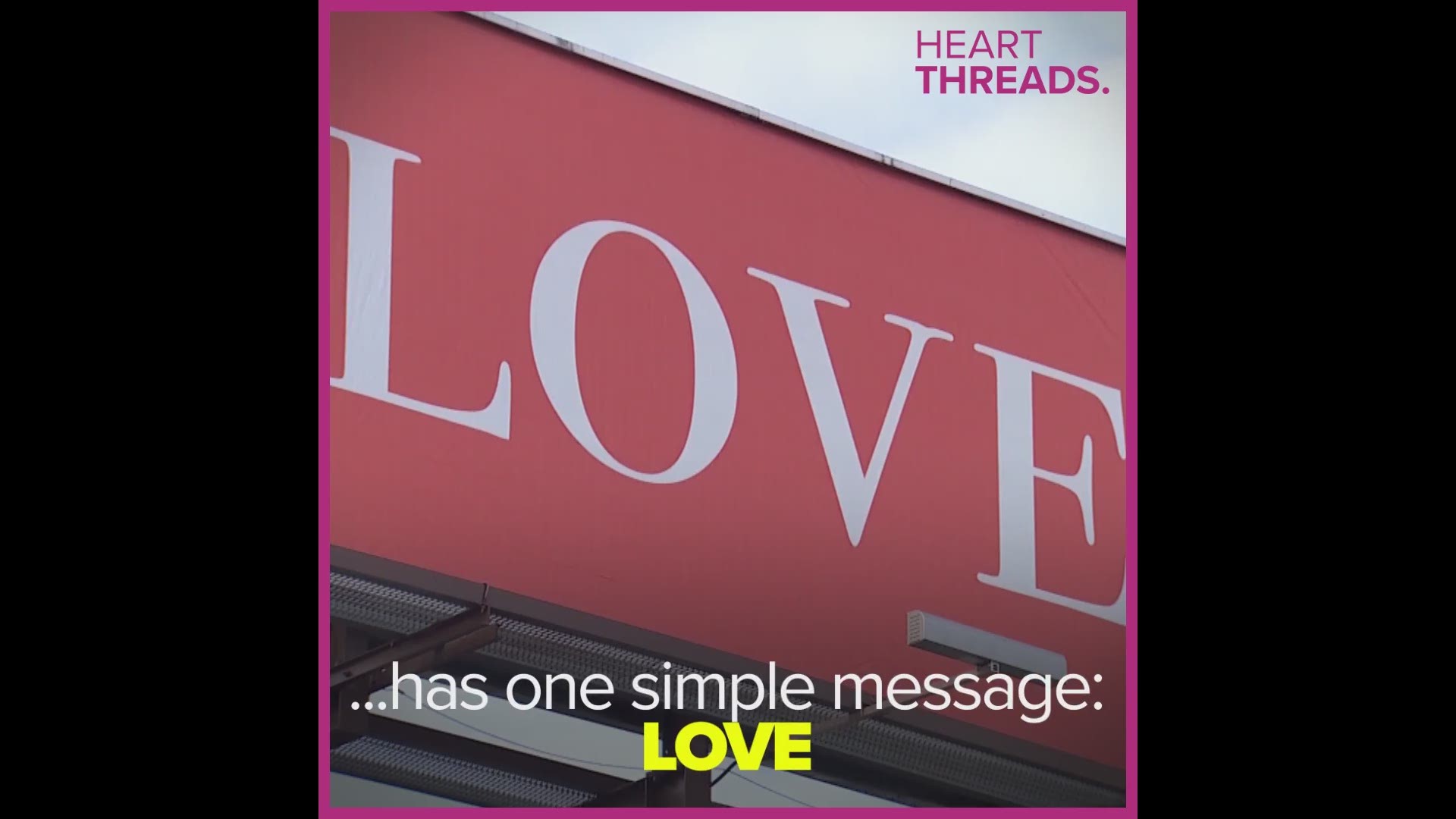 As an experiment, John Pogachar rented a billboard and put a single word on it: LOVE. Since then, 15 more LOVE billboards have popped up from Montana to Detroit.