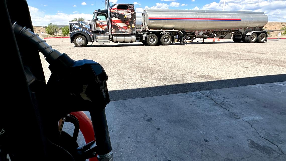 Gas prices drop slightly as President Trump vows military blockade on Iranian ports