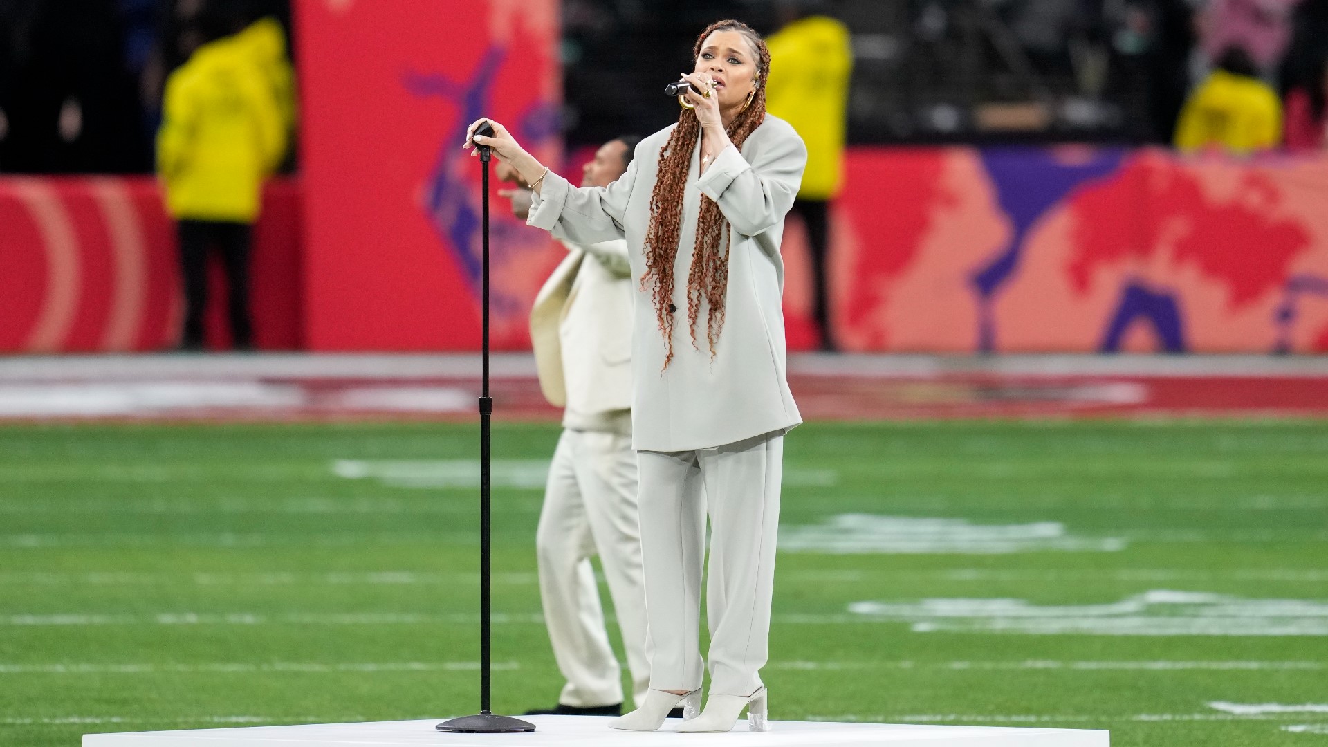 Who performed the Black national anthem at the Super Bowl?