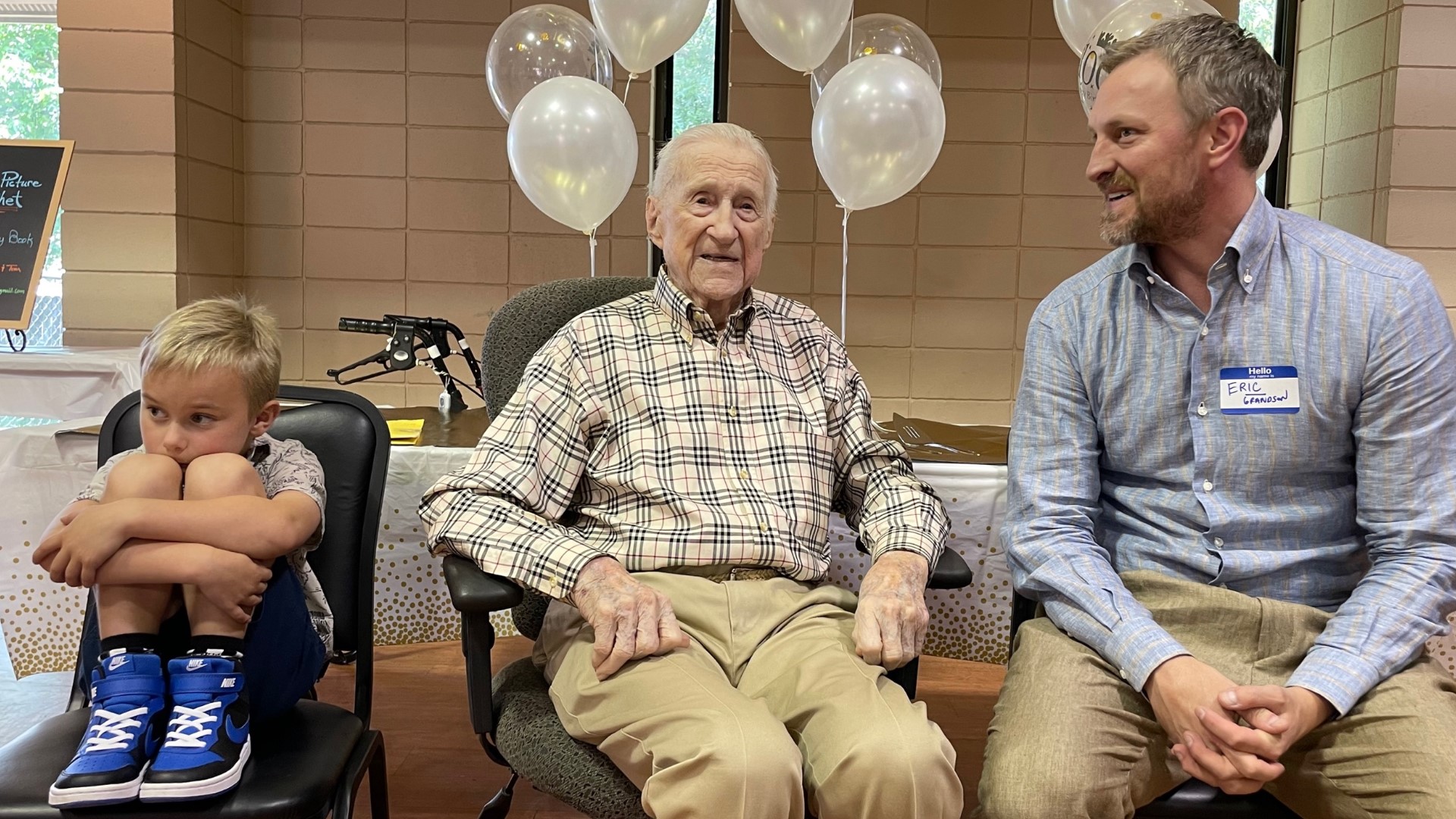Chester "Chet" Nordling, a WWII Veteran, celebrated his 100th birthday in Rogers.