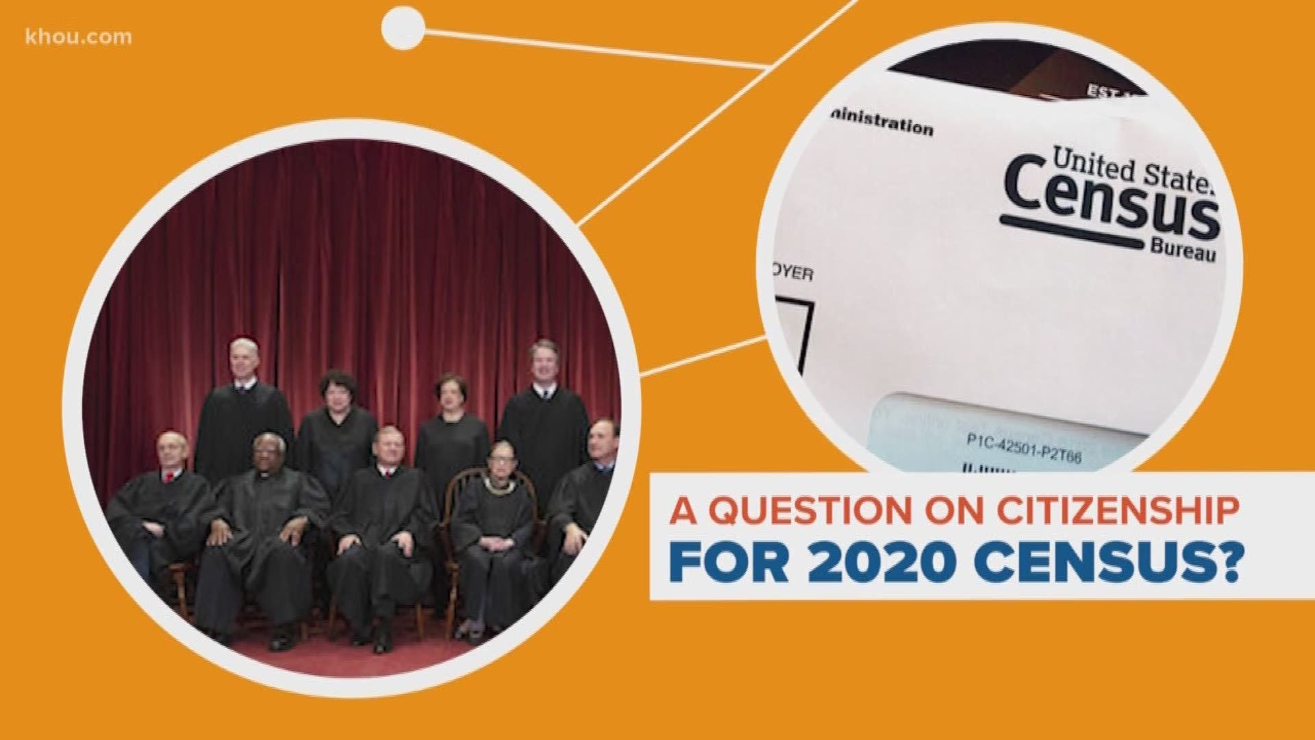 Next year, Americans will fill-out the census questionnaire. We do this every 10 years so the government can count how many people are here. But today, the Supreme Court will decide whether one question will be on it. Our Stephanie Whitfield connects the dots.