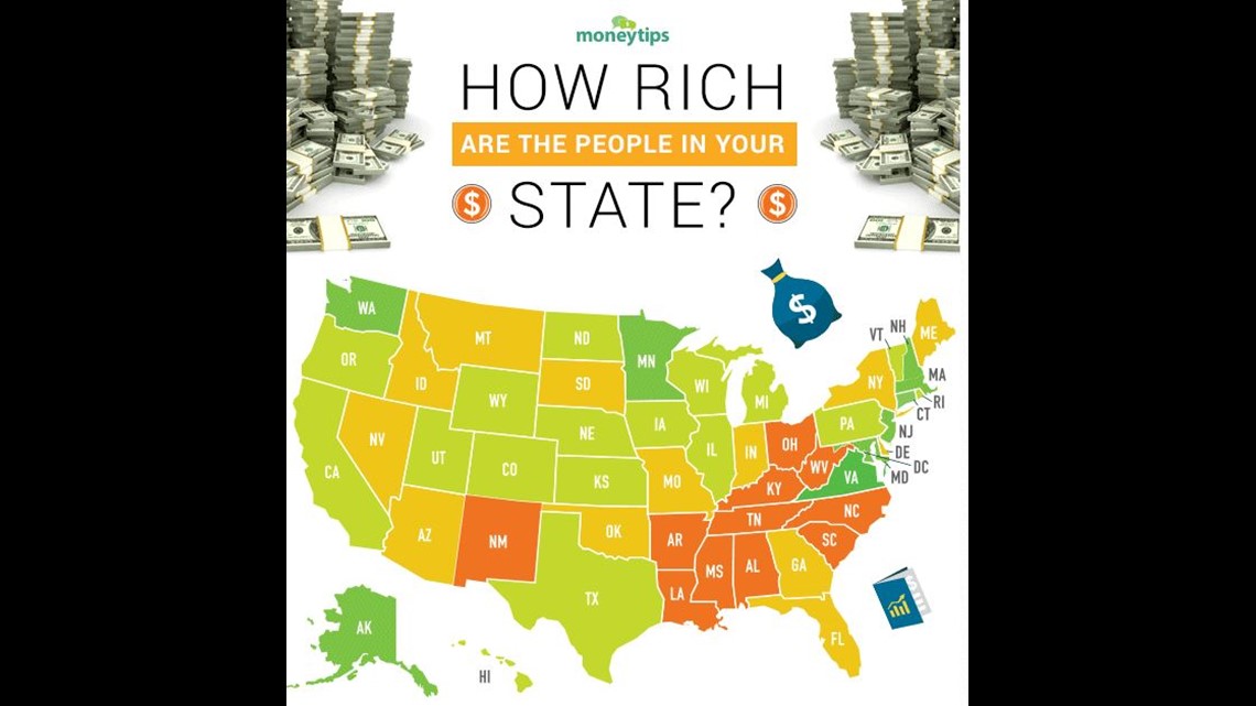 Infographic U.S. median household by state