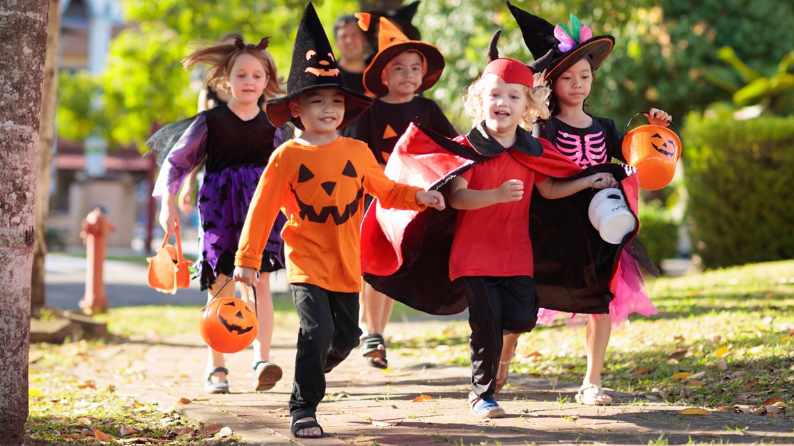 Muskegon trickortreating dates after Halloween snow