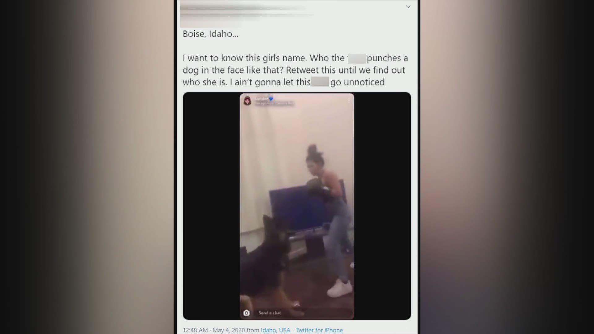 The Idaho Humane Society launched an investigation after this video began circulating on social media.