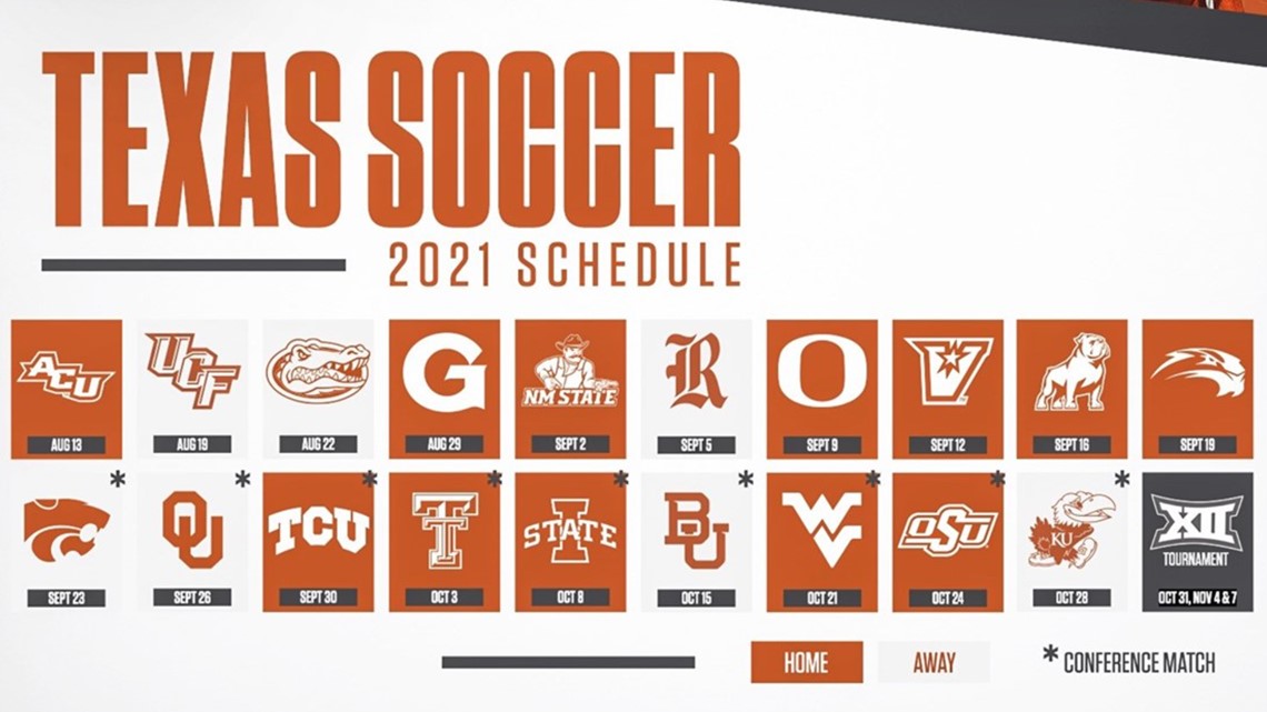 Texas Longhorns 2021 soccer schedule and game results | wzzm13.com