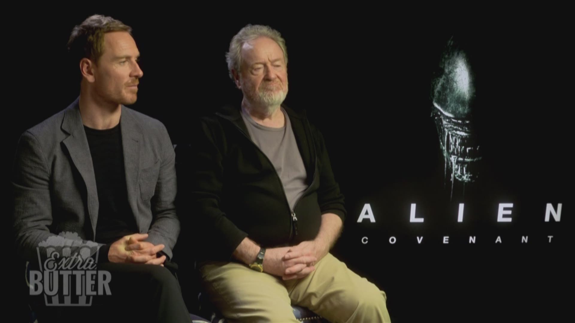 Ridley Scott with Michael Fassbender talk about evolution of the AI character in Alien: Covenant. (Travel and accommodation costs paid by 20th Century Fox)