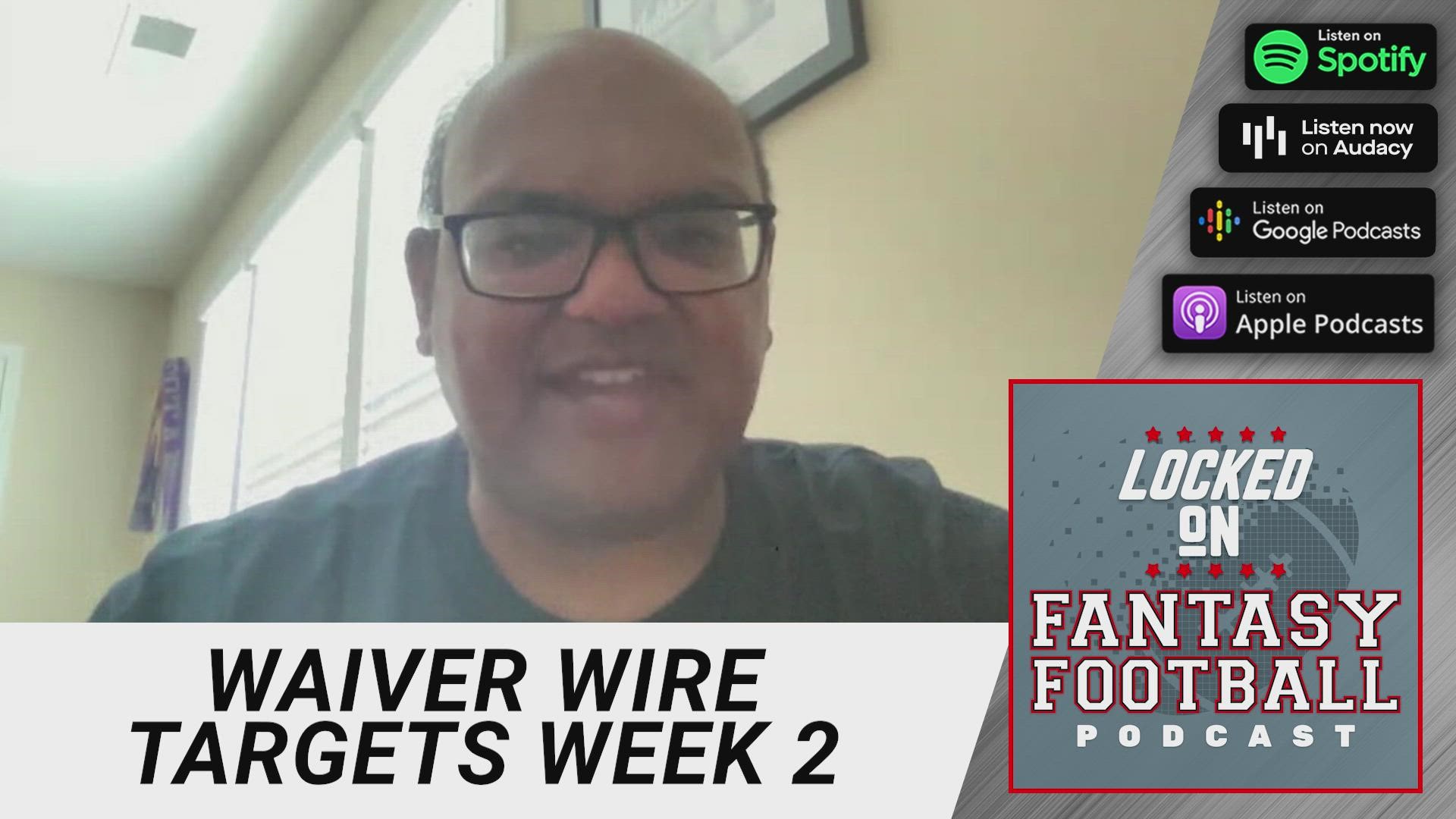 Locked On Fantasy Football host Vinnie Iyer gave several players you should be targeting on your league’s waiver wire this week.