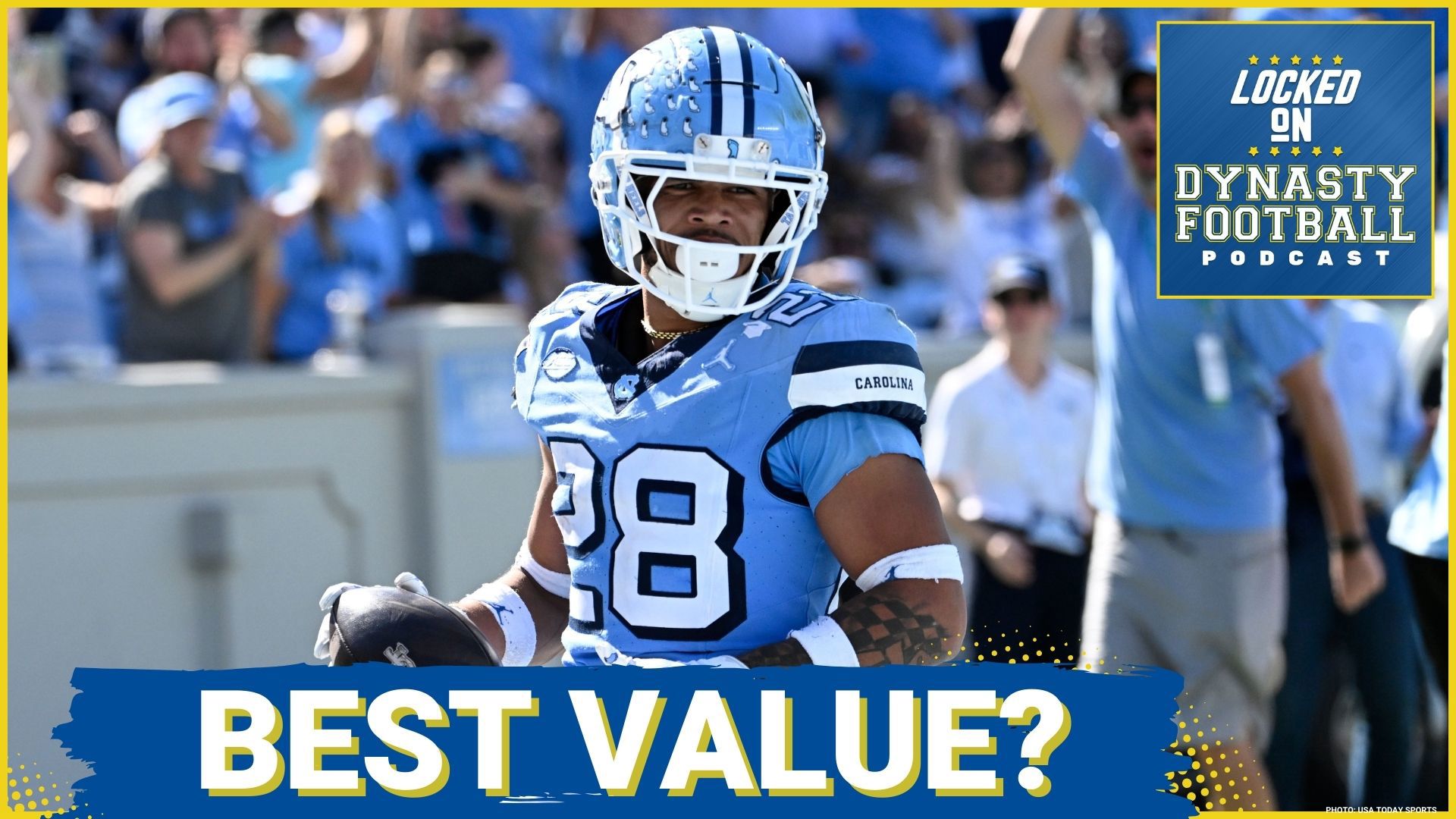 North Carolina RB Omarion Hampton is widely considered one of the top running backs in the 2025 NFL Draft. But will he be a major fantasy football contributor?