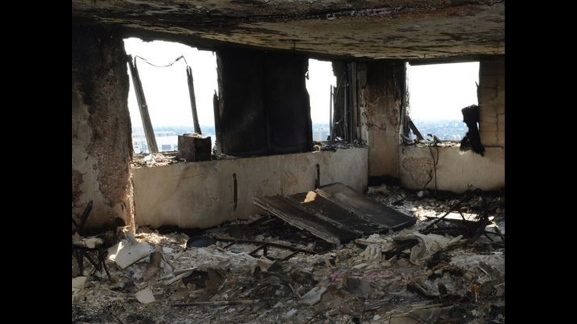 London fire Shocking photos reveal devastation inside Grenfell Tower