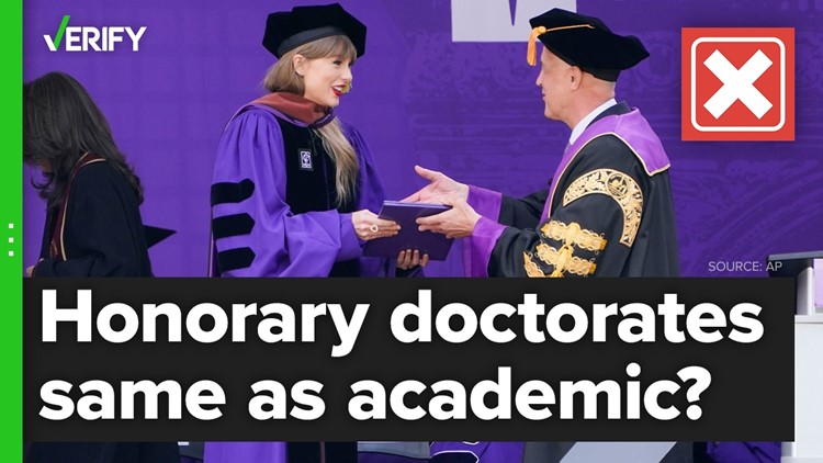 Fact-checking if honorary doctorates hold the same academic weight as traditional doctorates