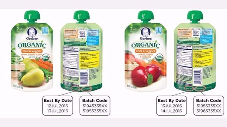 Gerber recalls organic food pouches over spoilage concern ...
