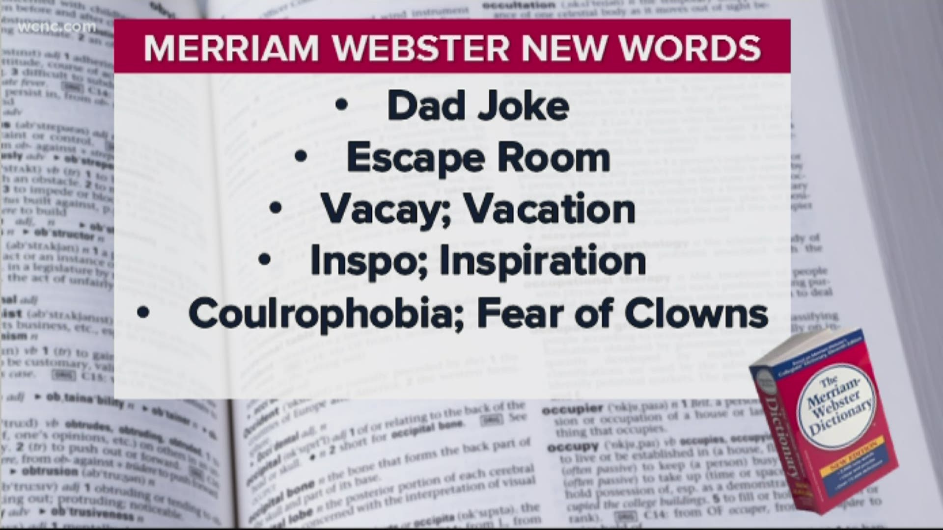 The next time you play Scrabble, you'll have quite a few new words to play with; 533 of them, to be exact, were added to Merriam Webster's dictionary. The additions include dad joke, vacay and inspo.