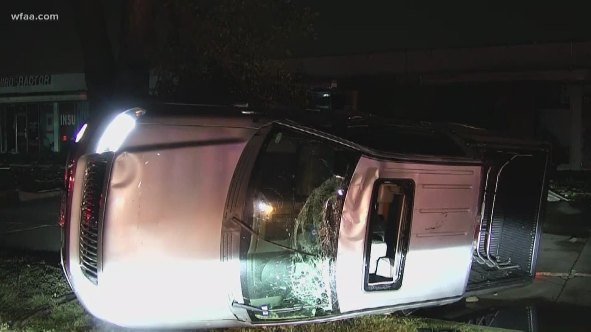 The tornado completely leveled a liquor store in North Dallas.