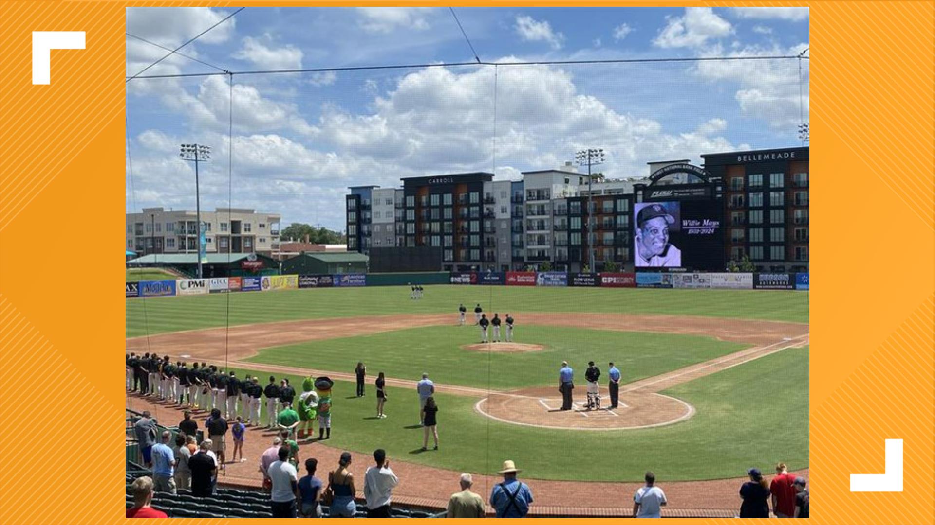 The Greensboro Grasshoppers held a moment of silence for MLB legend Willie Mays
