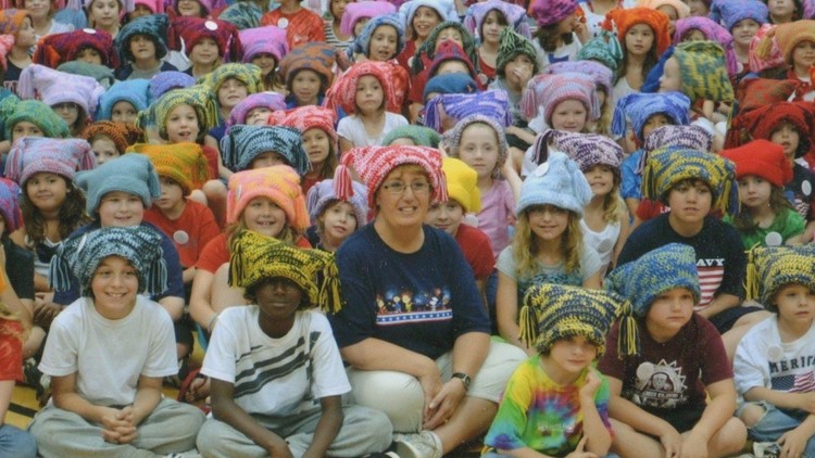 NY bus driver gives the gift of warmth by making thousands of crocheted hats for her students