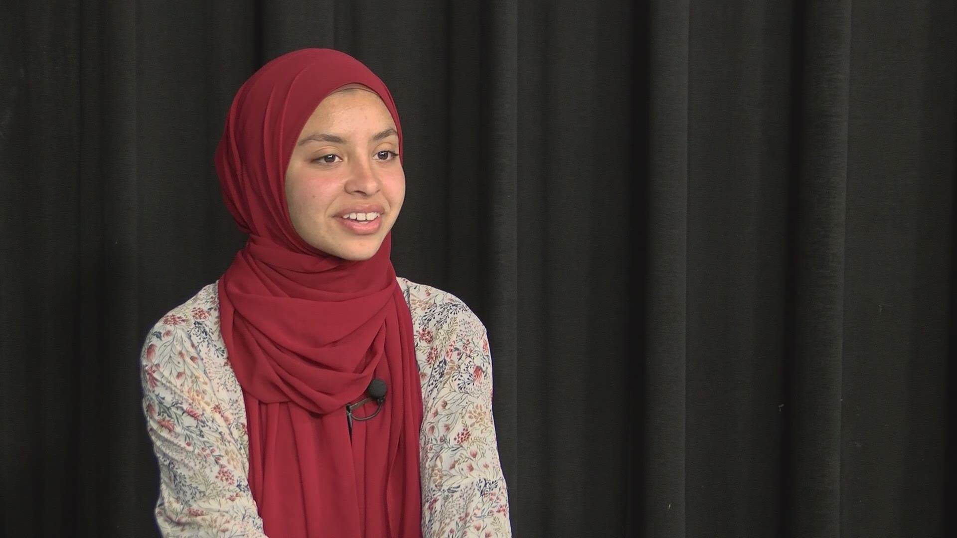 Noor Abukaram is a junior in high school and proudly wears her Nike sport hijab when running for Sylvania Northview. It's never been a problem for the past 3 years.