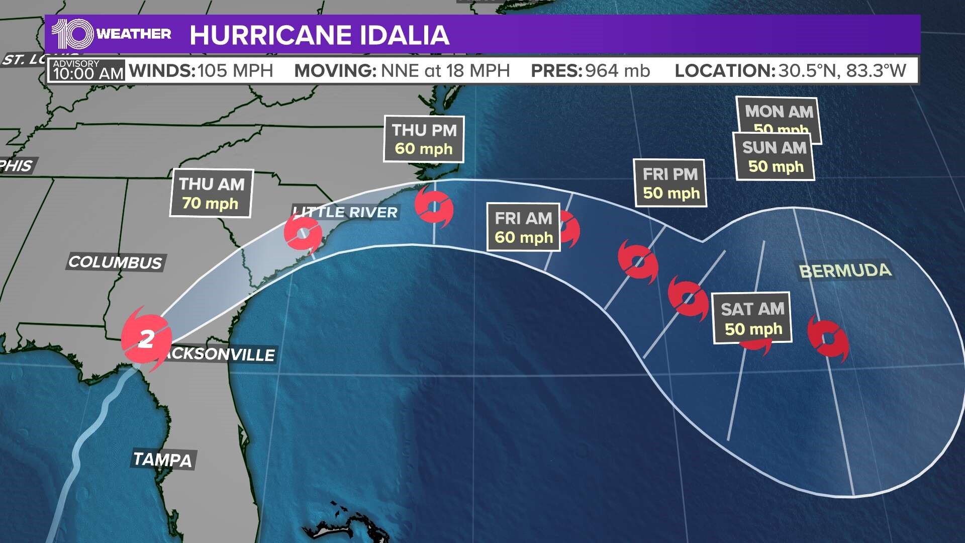 Track Hurricane Idalia Spaghetti Models Forecast Cone Wzzm Com