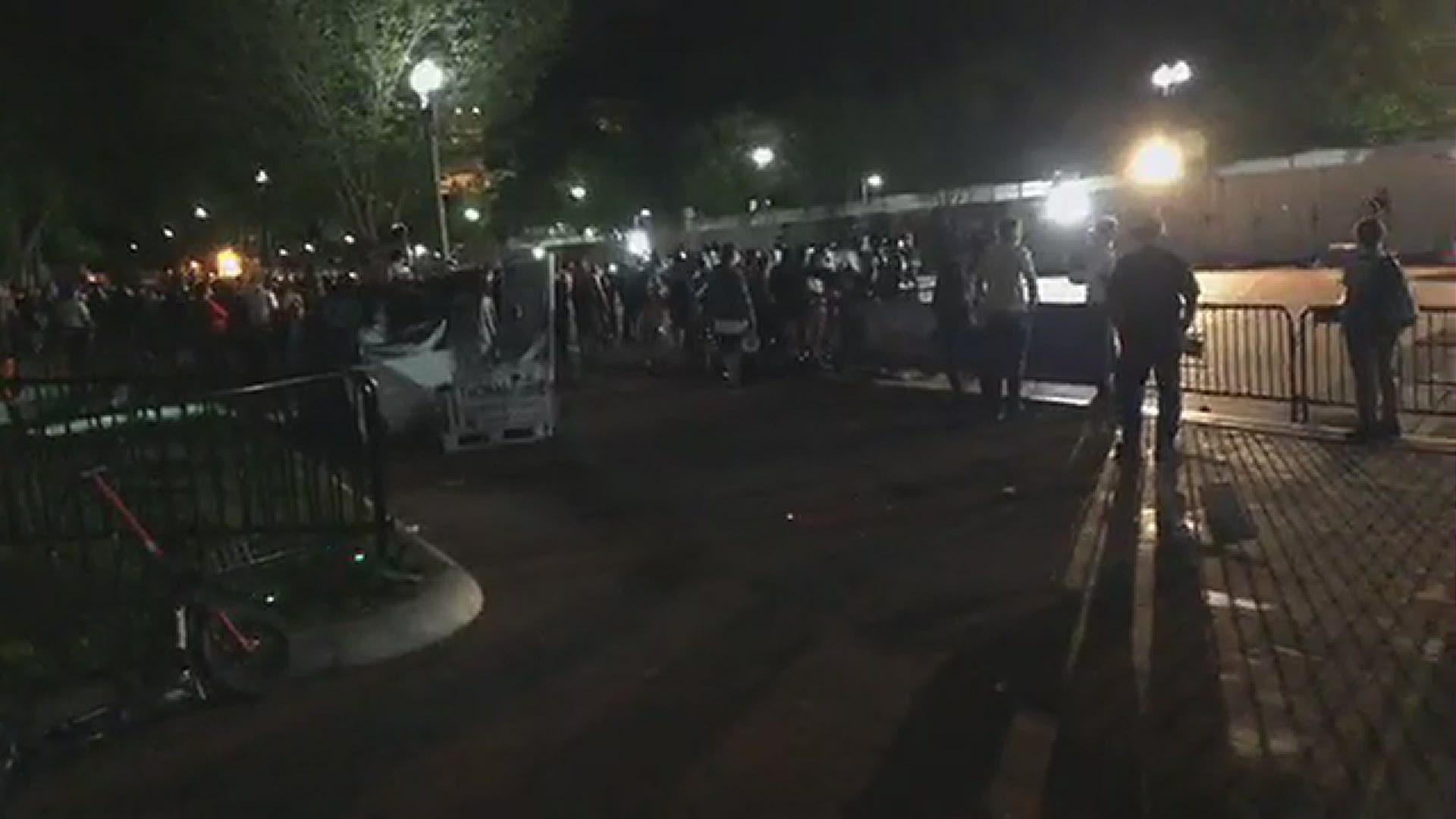 The protests continued into the night after marching through District streets hours prior.