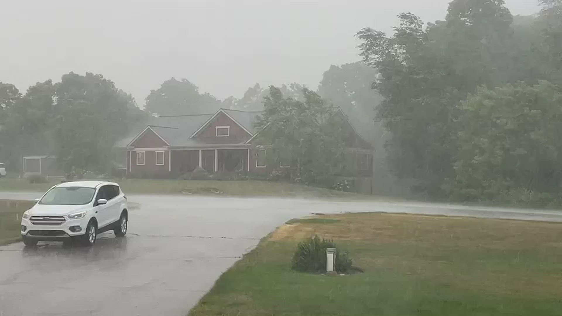13 ON YOUR SIDE Photojournalist Kenny Ritz captured the rain coming down in Leighton Township.