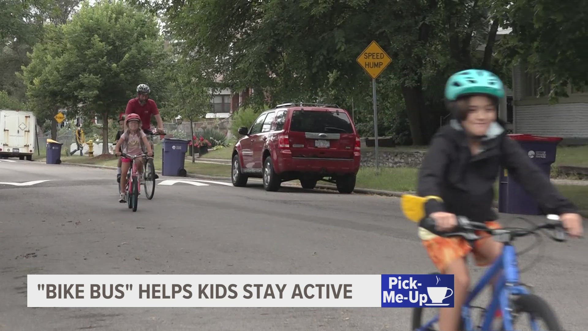 Called the Grand Rapids Bike Bus, families with Grand Rapids Montessori are riding bikes before and after school each Wednesday.