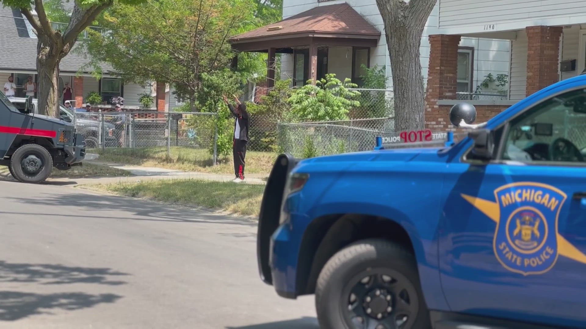 Grand Rapids Police arrested a man after a standoff Friday afternoon. The ordeal is linked to the 3rd grader who brought a loaded gun to Stocking Elementary School.