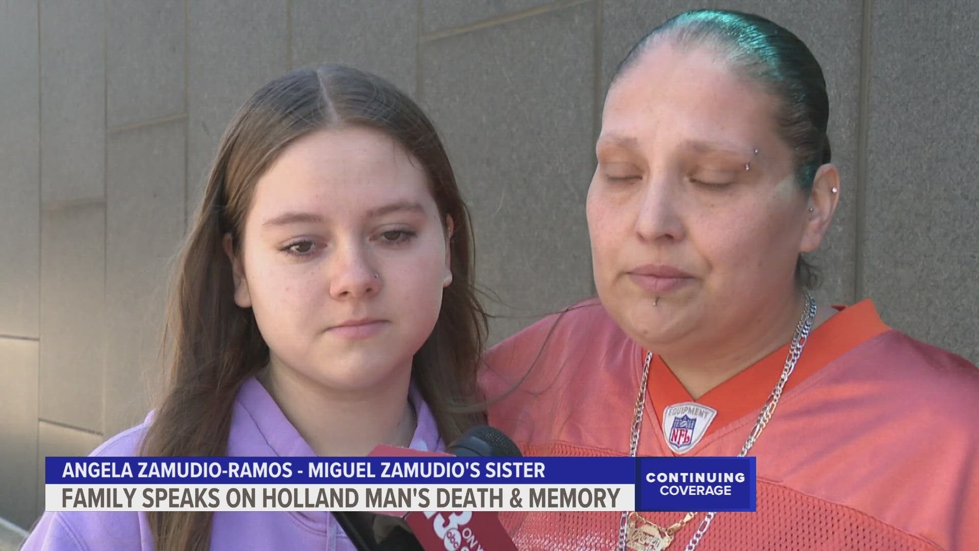 The family of a Holland man who was shot and killed by a stranger at a family get together spoke to 13 ON YOUR SIDE.