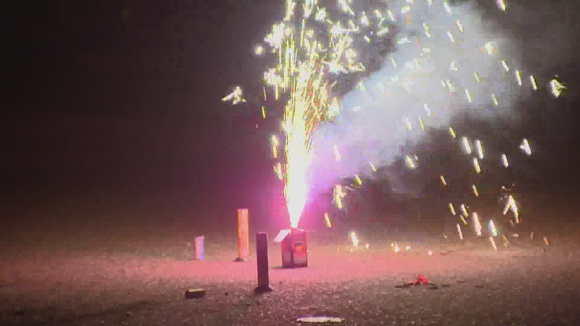 How to stay safe when lighting consumer fireworks during hot, dry weather.