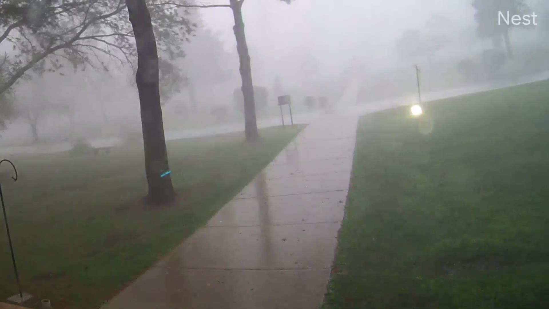 Strong winds can be seen in this video of the storm that hit Muskegon late Sunday morning.