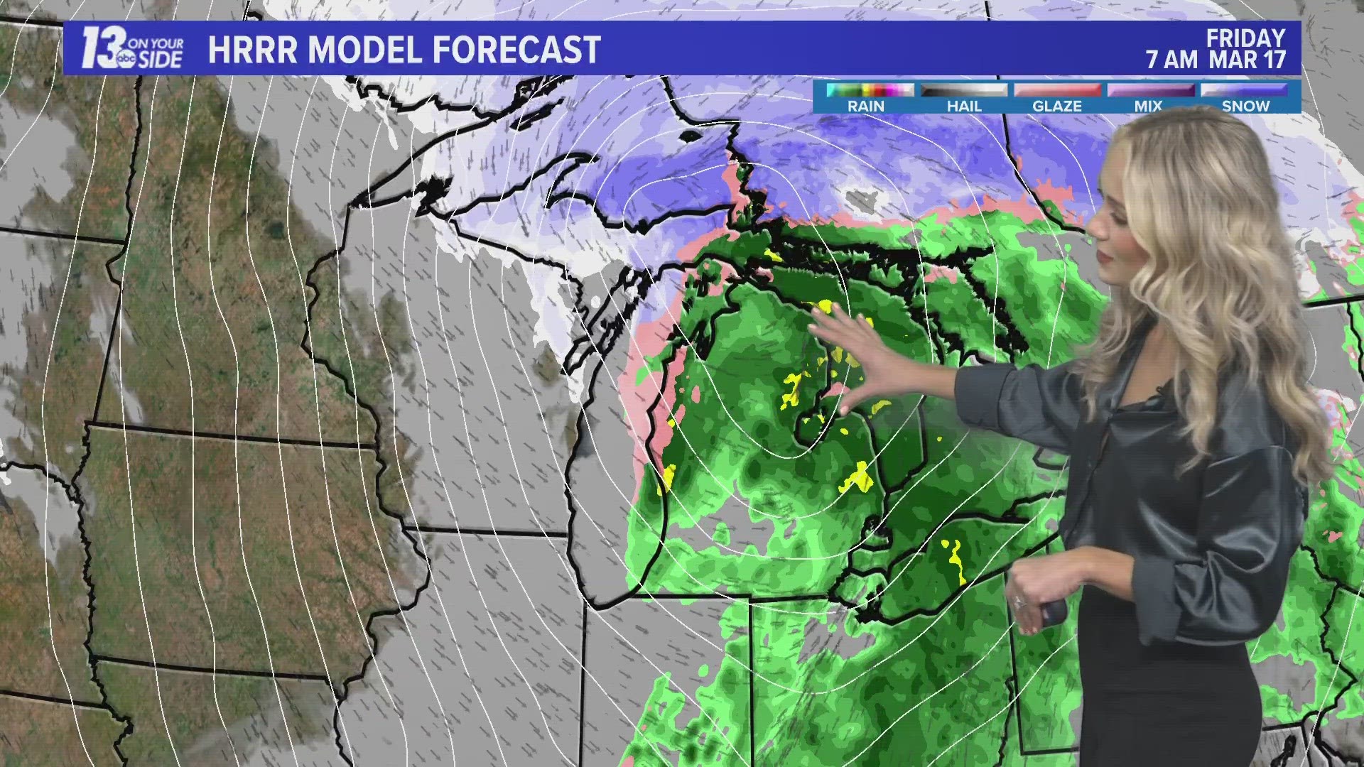 Rain will turn to snowfall on Friday as temperatures fall.