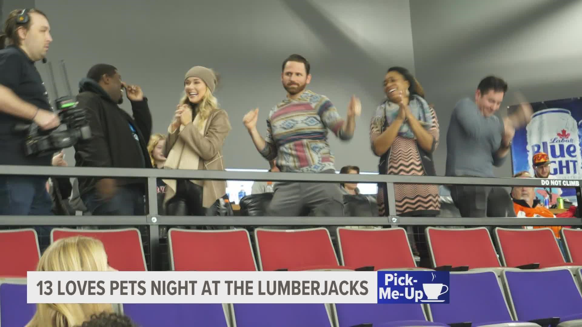 The 13 OYS team partnered with the Lumberjacks on Friday to have some fun and raise money for Pound Buddies in Muskegon.