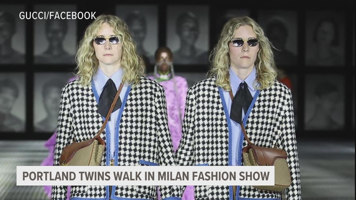 Portland MI twins walk for Gucci MFW show | wzzm13.com