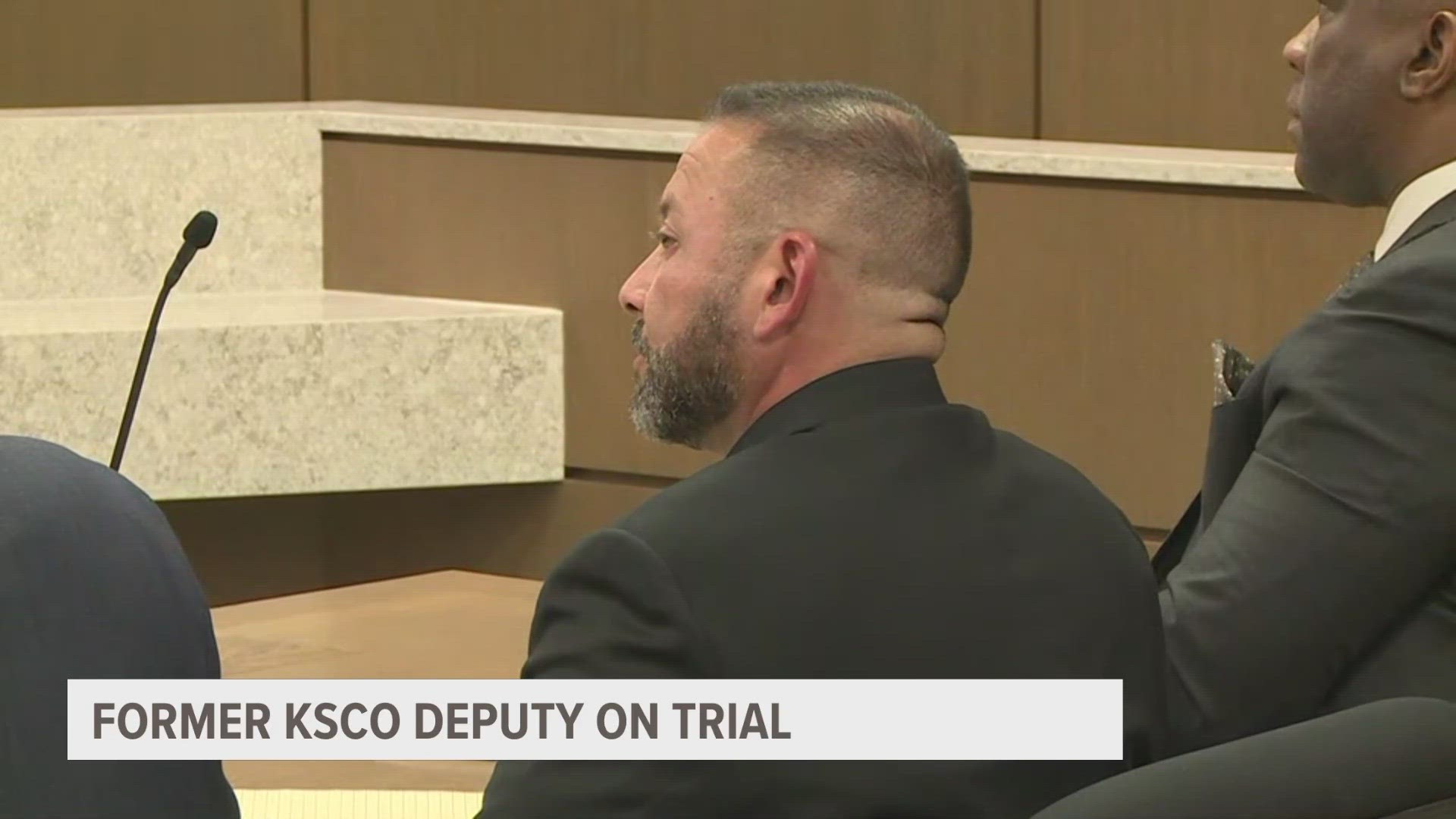 The trial for an ex-Kent County deputy accused of assaulting a paralyzed man in an alleged road rage incident began Friday.