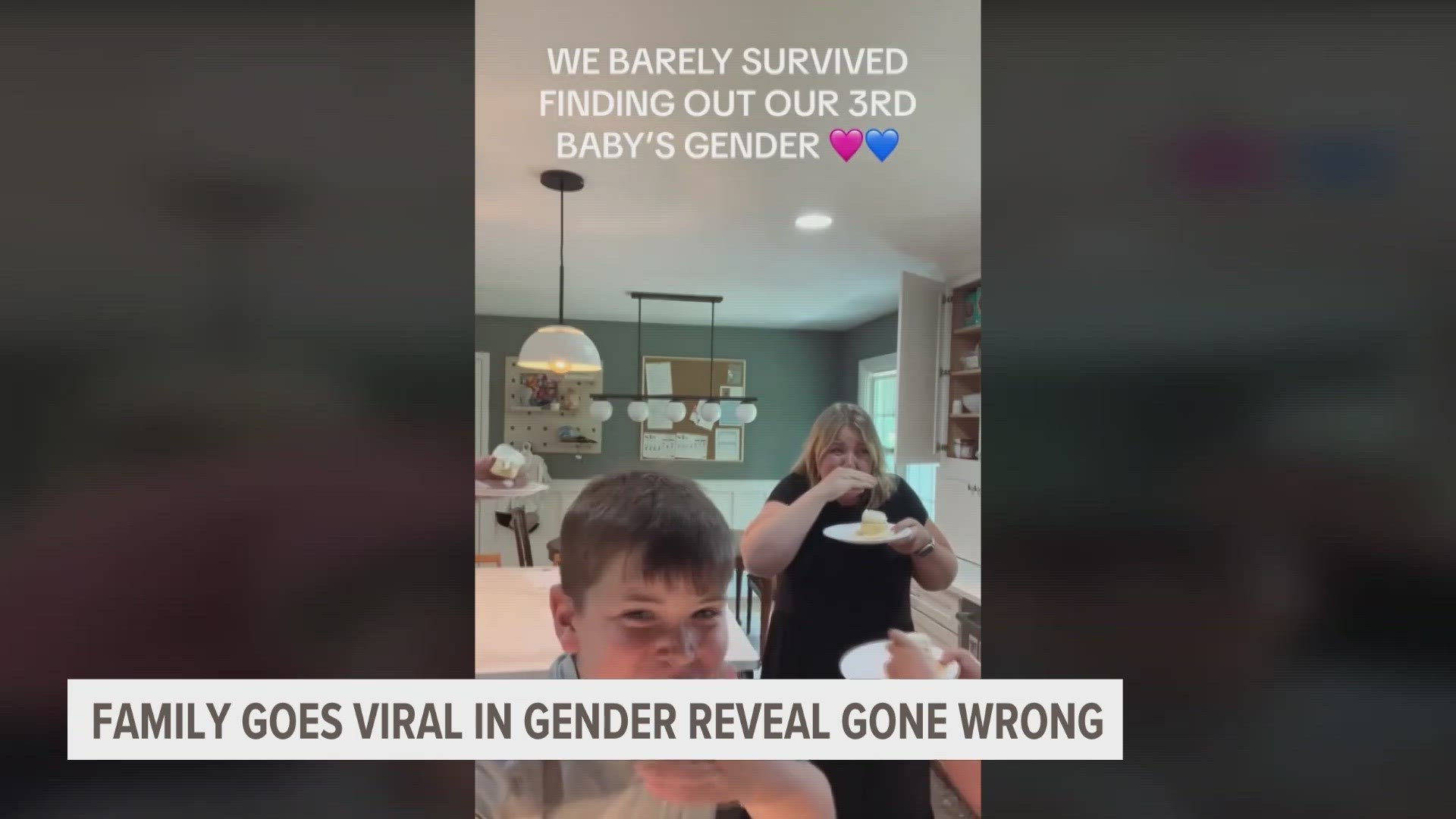 You've heard of people getting choked up at gender reveals — but how about just choking? Adler Theobald, 7, answers.