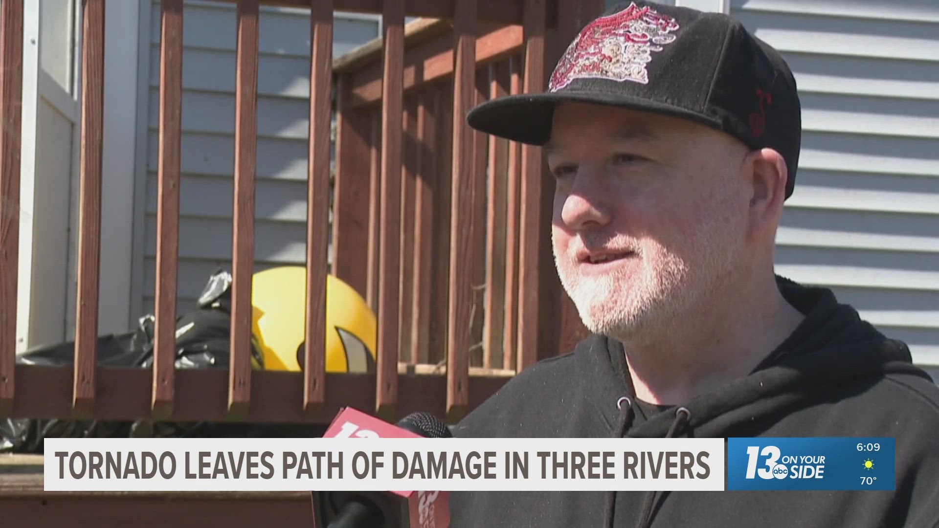 Tornado leaves path of damage in Three Rivers | wzzm13.com