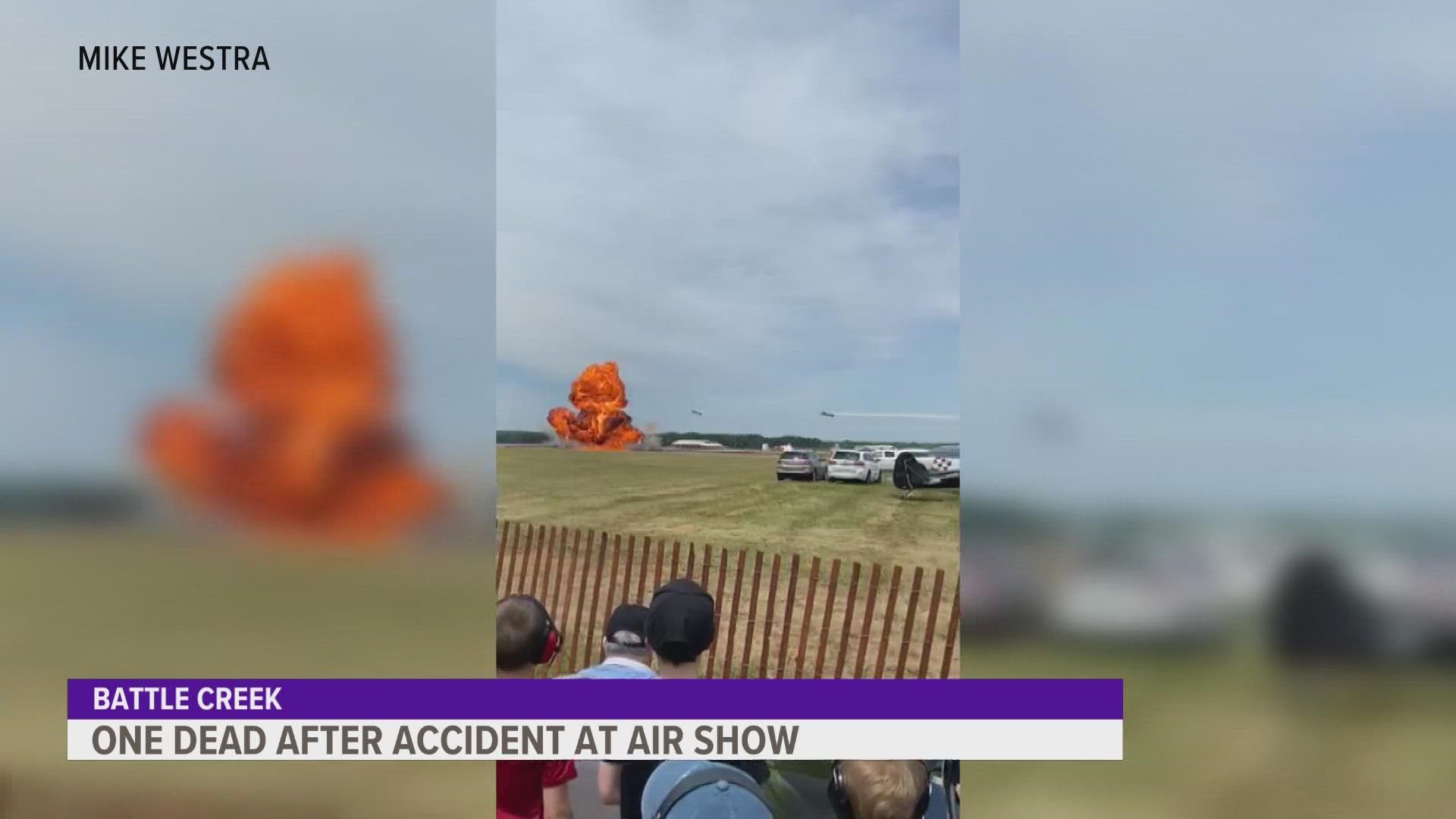 The victim who died after an accident at the Battle Creek Field of Flight Air Show and Balloon Festival has been identified as 40-year-old Chris Darnell.