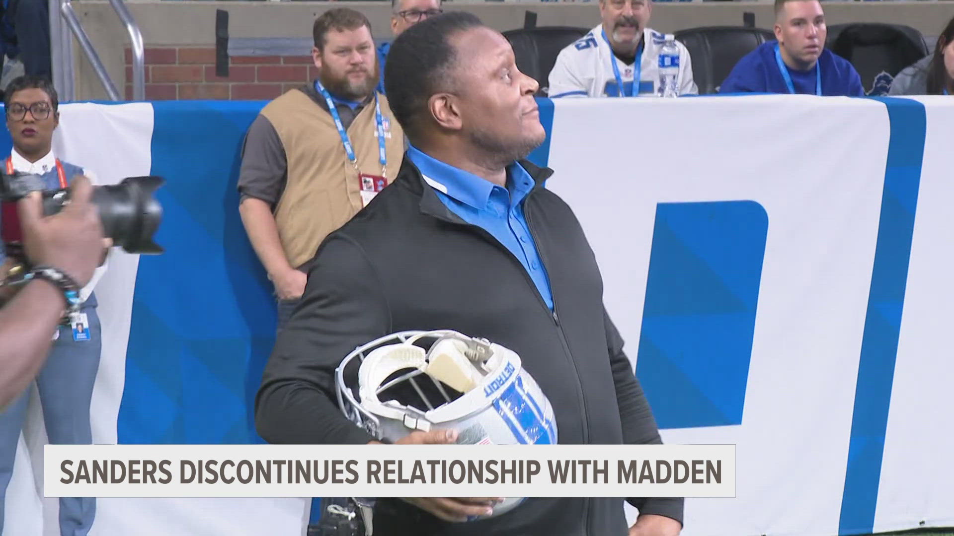 Barry Sanders discontinues relationship with Madden franchise.