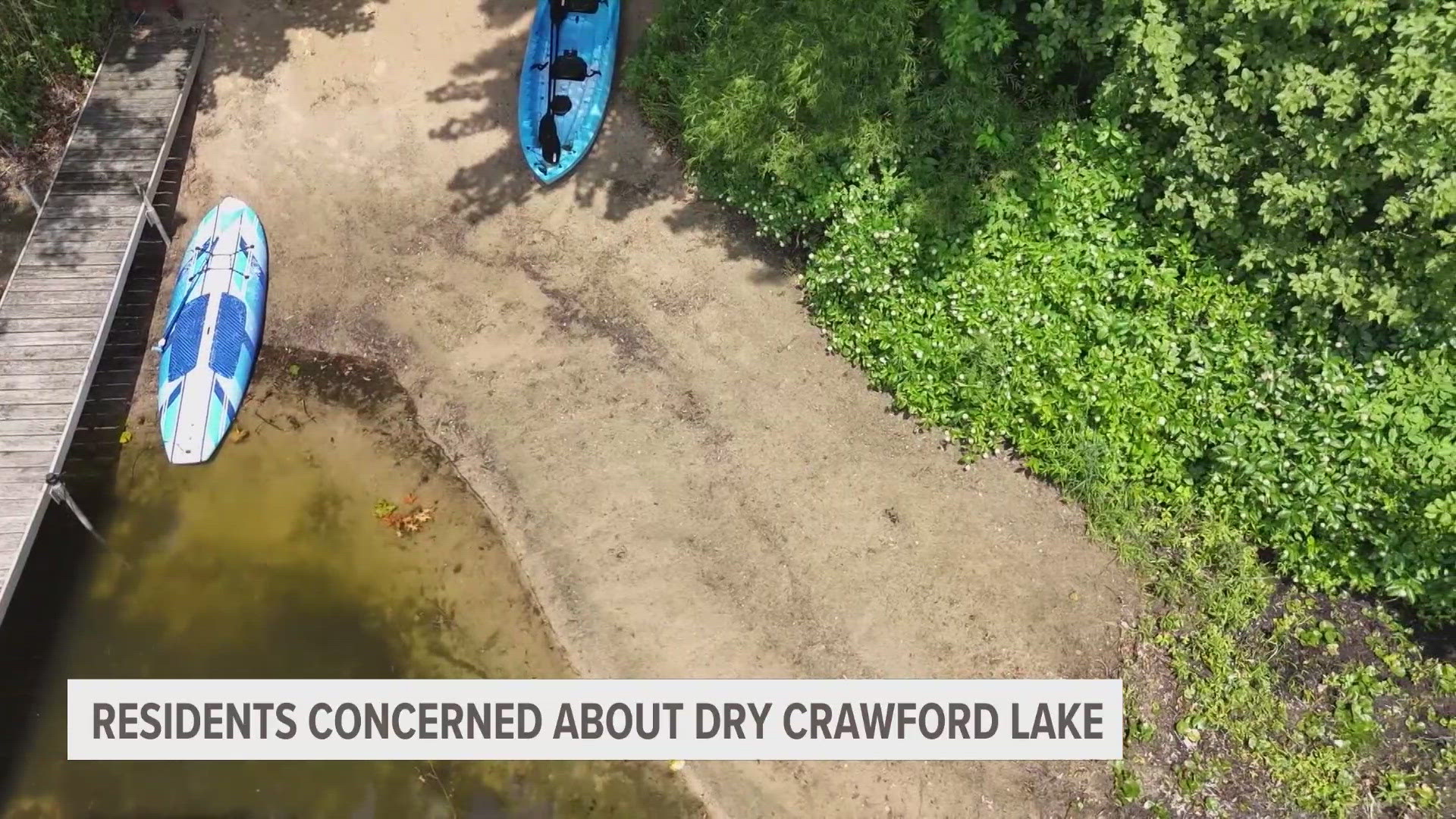 Experts say the lower level of Crawford Lake is because of several years of drought, but homeowners are still wondering if there's a solution.