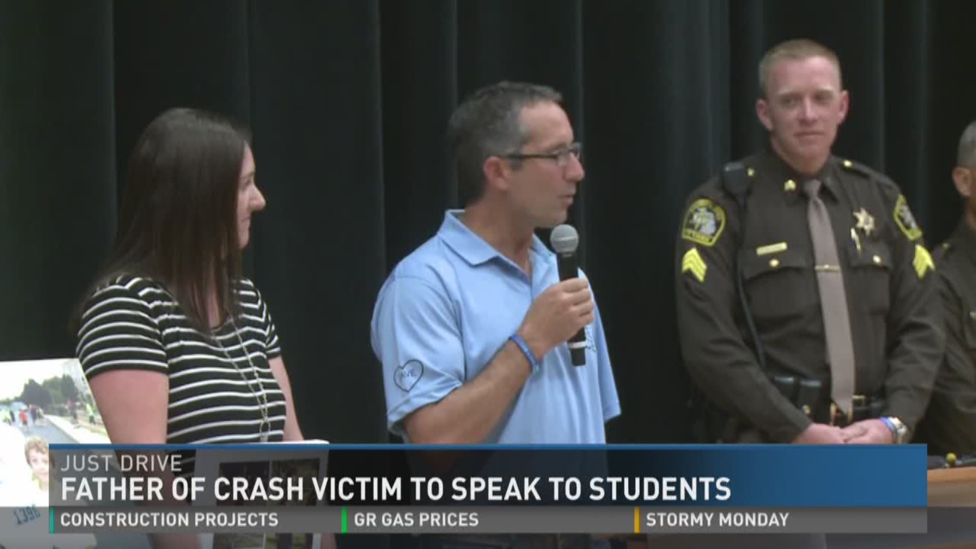 Father of crash victim speaks to students