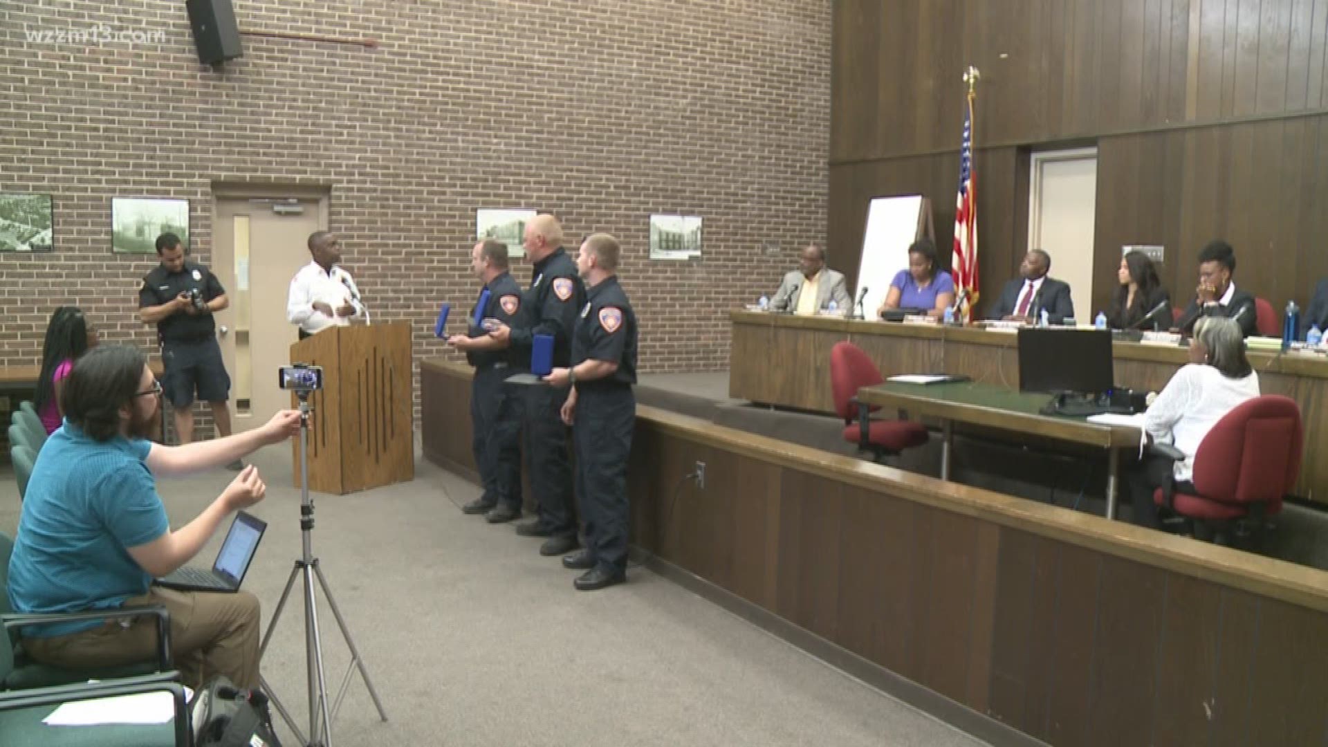Muskegon Heights firefighters honored