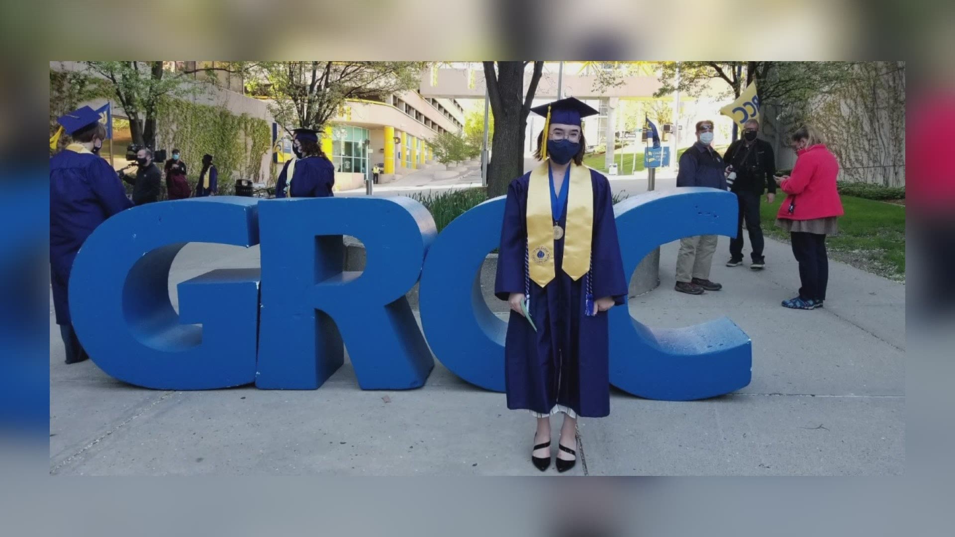 Voca Ford, a Tri County High School senior, started taking college classes when she was 12 years old and has now earned her Associate's degree from GRCC.