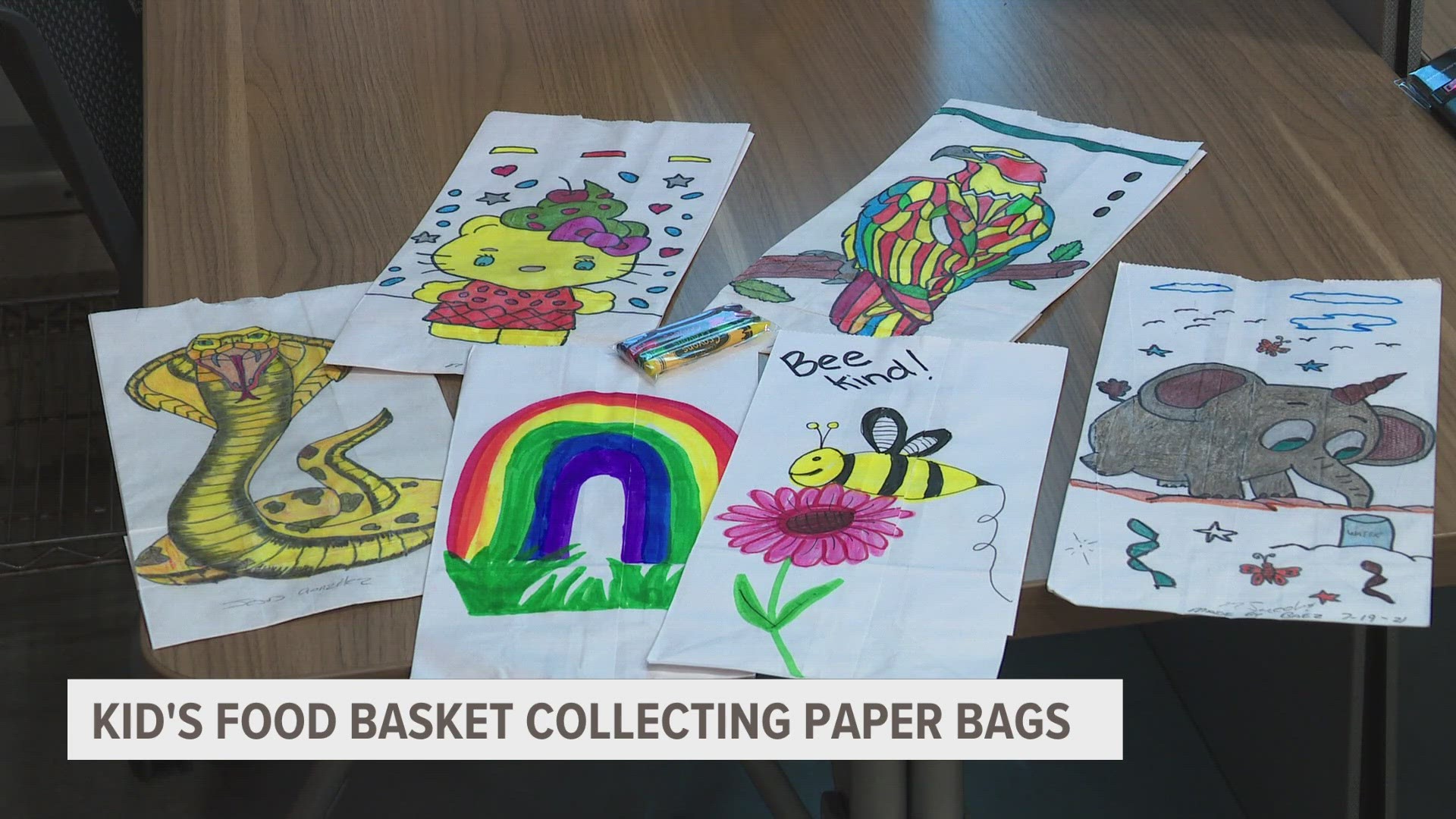 Kid's Food Basket is looking to collect 200-thousand decorated paper bags by the end of the month.