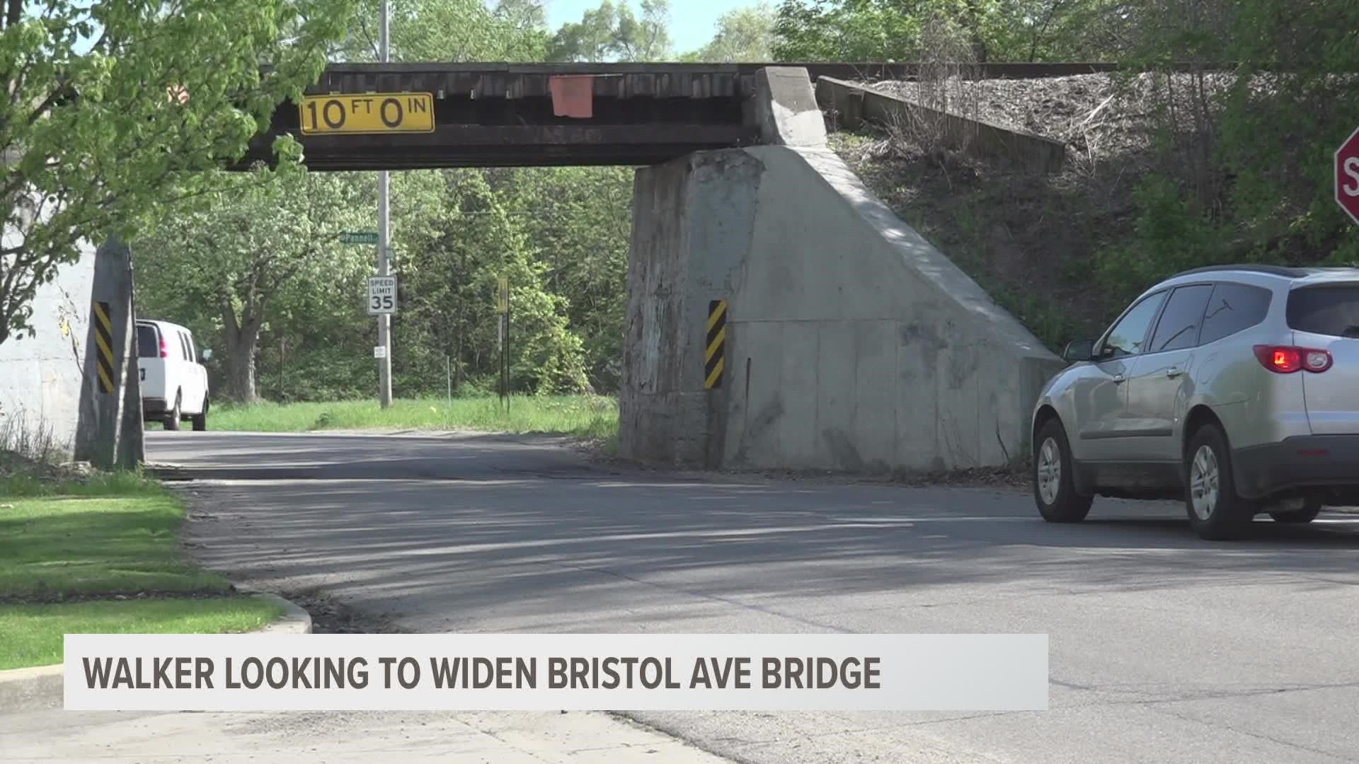 The City of Walker on Monday revealed what the railroad bridge at Bristol Avenue and Pannell Street could look like someday and answered questions for neighbors.