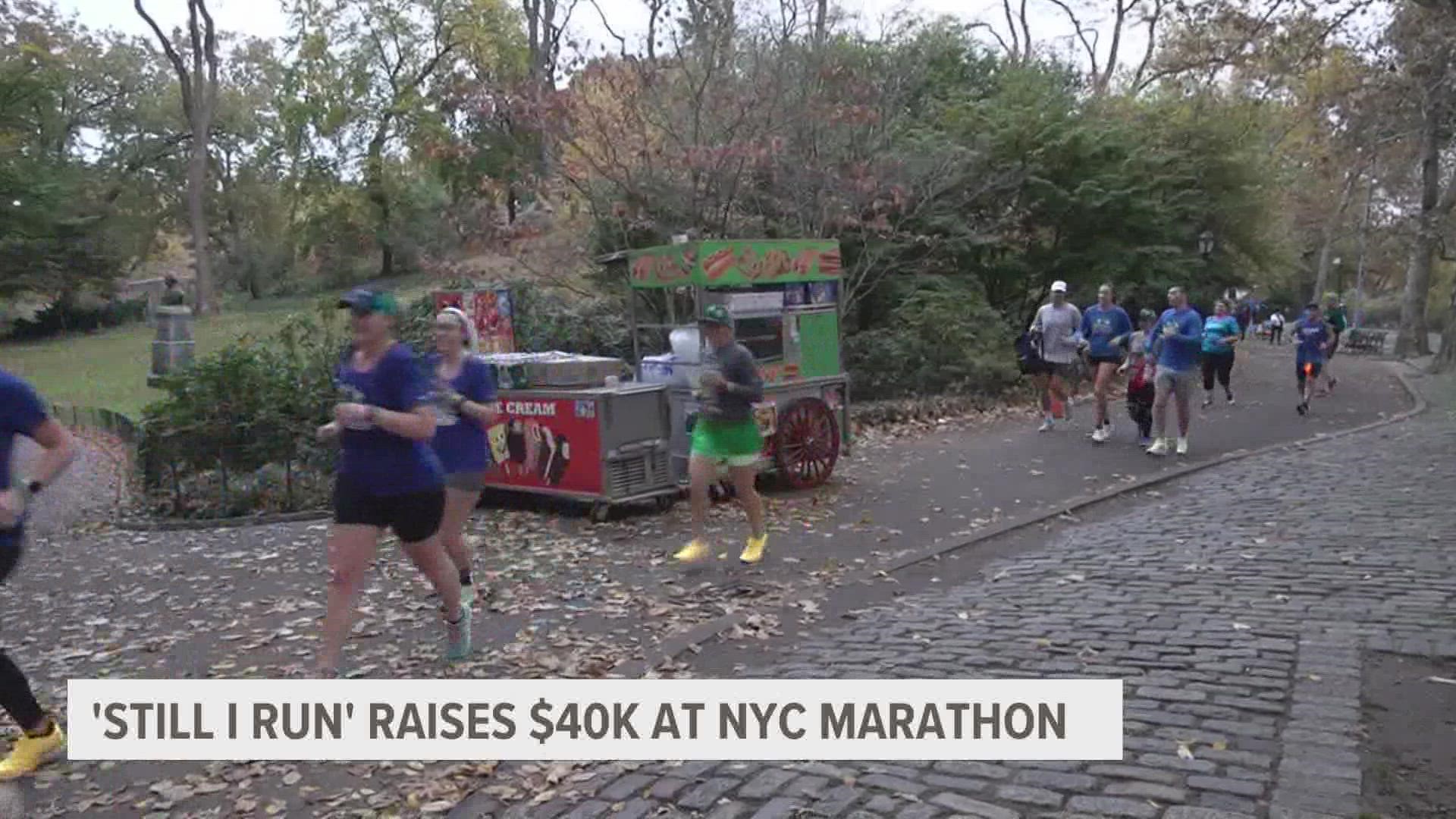 "Still I Run", a West Michigan-based nonprofit that promotes running for mental health, raised $40,000 as part of the New York City marathon.