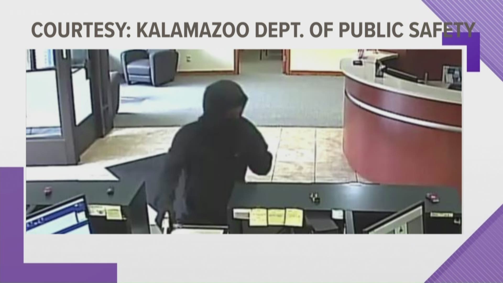 Authorities are searching for the man who robbed a Kalamazoo credit union Tuesday morning.